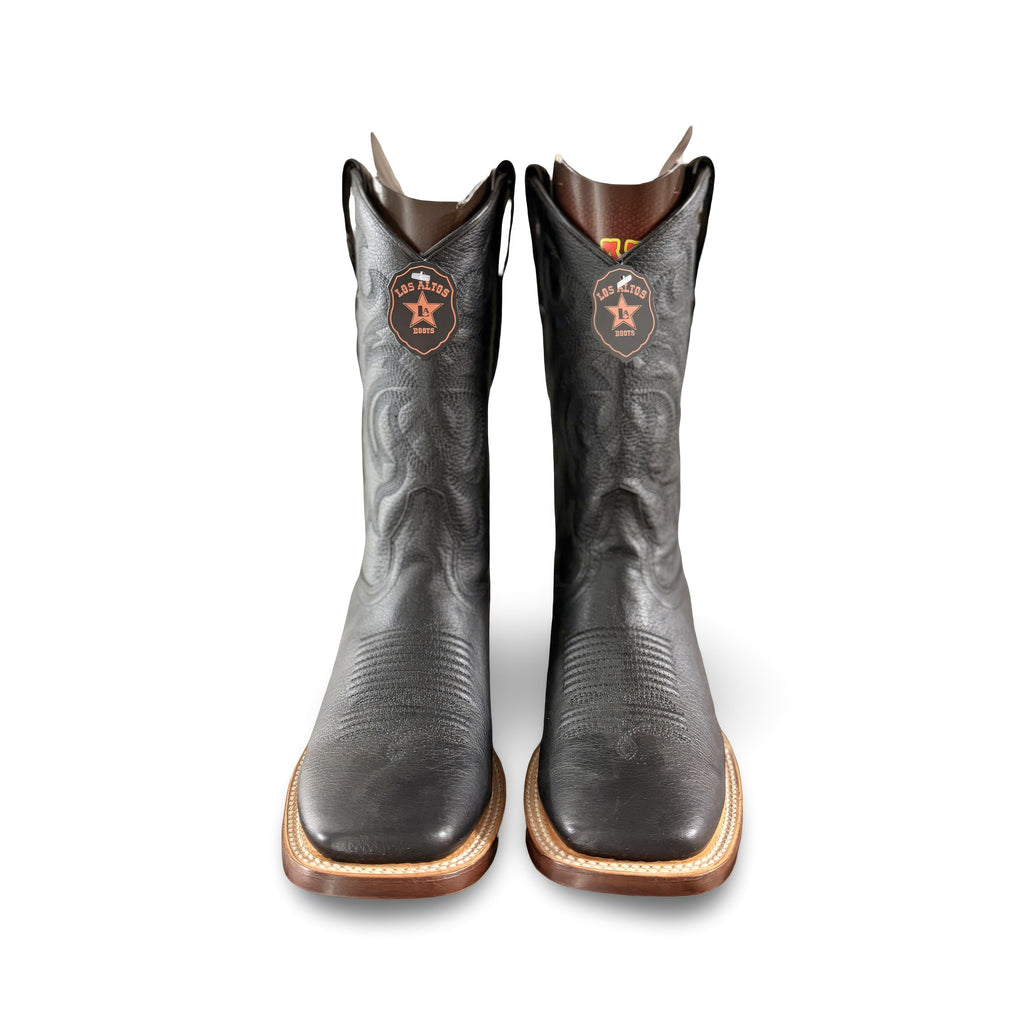 Los Altos Boots Men’s Rodeo Boot — Black, on a white background