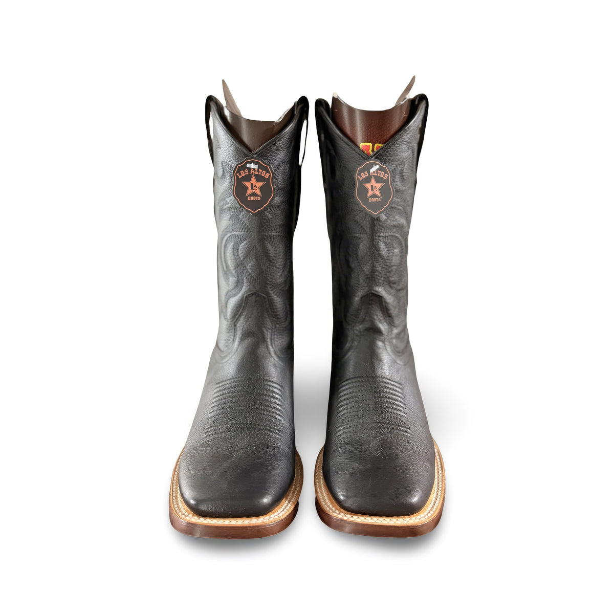 Los Altos Boots Men’s Rodeo Boot — Black, on a white background